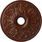 Ekena Millwork Ashley Medallion (Canopies up to 4 3/4"), 23 7/8"OD x 4"ID x 2 1/8"P, Burnished Mahogany Crackle CM23ASBMC - alternate 1